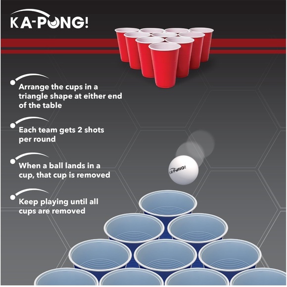 EastPoint Sports Ka-Pong Plastic Cup Party Game Set - 22 Cups/4 PingPong Balls - Picture 4 of 4